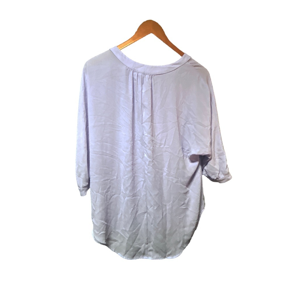 Glam Blouse Women's Size Small Purple 3/4 Sleeve - Picture 3 of 6